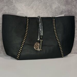 Elegant Black Chain Tote Bag